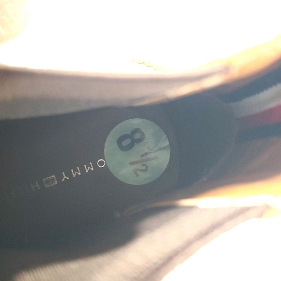 Tommy Hilfiger Wingtip Oxford Wedge Bootie Boots Caramel Brown Platform Academia - Picture 7 of 7